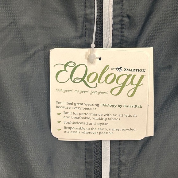 EQology by SmartPak XXL Black Full Zip Athletic Lightweight Jacket‎ Equestrian - Picture 3 of 16